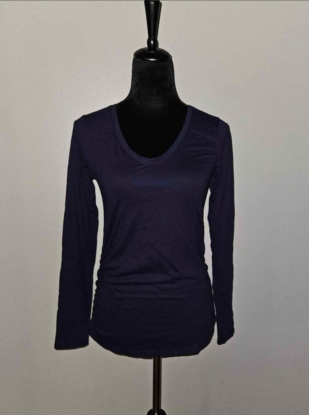 Isabel Maternity Navy Blue Long Sleeve Shirt Size Medium